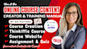 create online course content, teachable course, coaching course, book writer