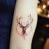 do floral and minimalist tattoo design