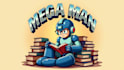 create a mega man inspired human robot reader logo