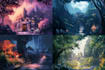 illustrate environments, landscapes, board game, concept art
