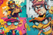 draw graffiti character, cool cartoon character