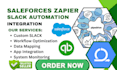 integrate slack to saleforce via zapier for task automation marketing snov  CRM