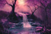 create stunning fantasy landscape, background illustration