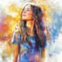 draw a digital watercolor painting