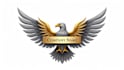 do elegant eagle wings mascot logo design