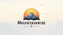 do simple mountain sunrise mascot logo design