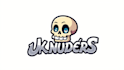 do human skull cartoon emblem mascot logo design