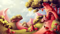 make a fantasy magical landscape and all concept art