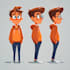 design a 2d cartoon character