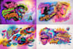 do 80s 90s airbrush graffiti design