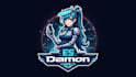 make unique mecha girl logo with a fresh concept