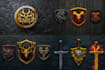 create a professional fantasy, rpg, medieval and rustic logo