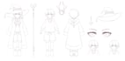 draw a custom character design reference sheet for your anime oc, vtuber, game