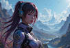 create scifi or cyberpunk character artwork