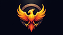design super phoenix bird mascot logo with express delivery