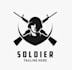 design good looking sodier logo