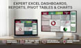 create excel charts, pivot tables, reports, excel dashboard