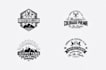 make vintage deer hunting badges logo