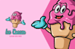 do mad guy ice cream cone cartoon mascot logo