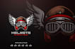 create guardian knight helmet wings mascot logo