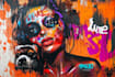 design custom multi layer graffiti portrait stencil art