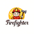 design high quality mascot firefighter logo with express delivery