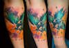 create a watercolor tattoo design