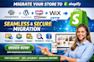 migrate squarespace ecwid wordpress wix sap data website to shopify migration