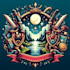 design a fantasy, rpg, steam animated game logo