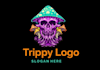 design modern trippy psychedelic style logo