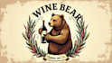design amazing bear with wine logo within two days