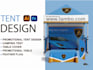 design canopy tent, table cover and feather flag