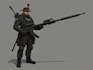 draw 2d game art military character design