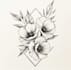 make line art, monoline geometric, minimalist tattoo design