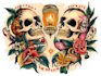 create a old school tattoo design
