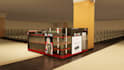 design a custom gadget kiosk with 3d model and branding