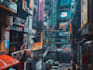 create futuristic cyberpunk city for you