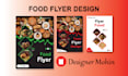 food flyer menu card poster design