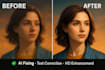 fix, enhance ai generated photos using photoshop