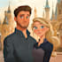 draw disney couple cartoon portrait