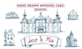 create customized hand drawn wedding card design
