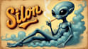 design awesome alien smoking logo within two days