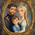 draw cartoon disney couple portrait