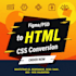 convert figma or PSD to responsive HTML CSS