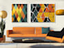 make mid century modern digital wall art for etsy store