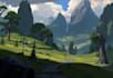 fantasy landscapes, character illustration, environment, digital painting