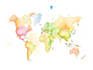 watercolor map illustration just for you