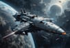 illustrate a spaceship, sci fi illustration and sci fi art