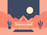 create flat minimalist vector illustrations