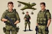 draw military character illustrations